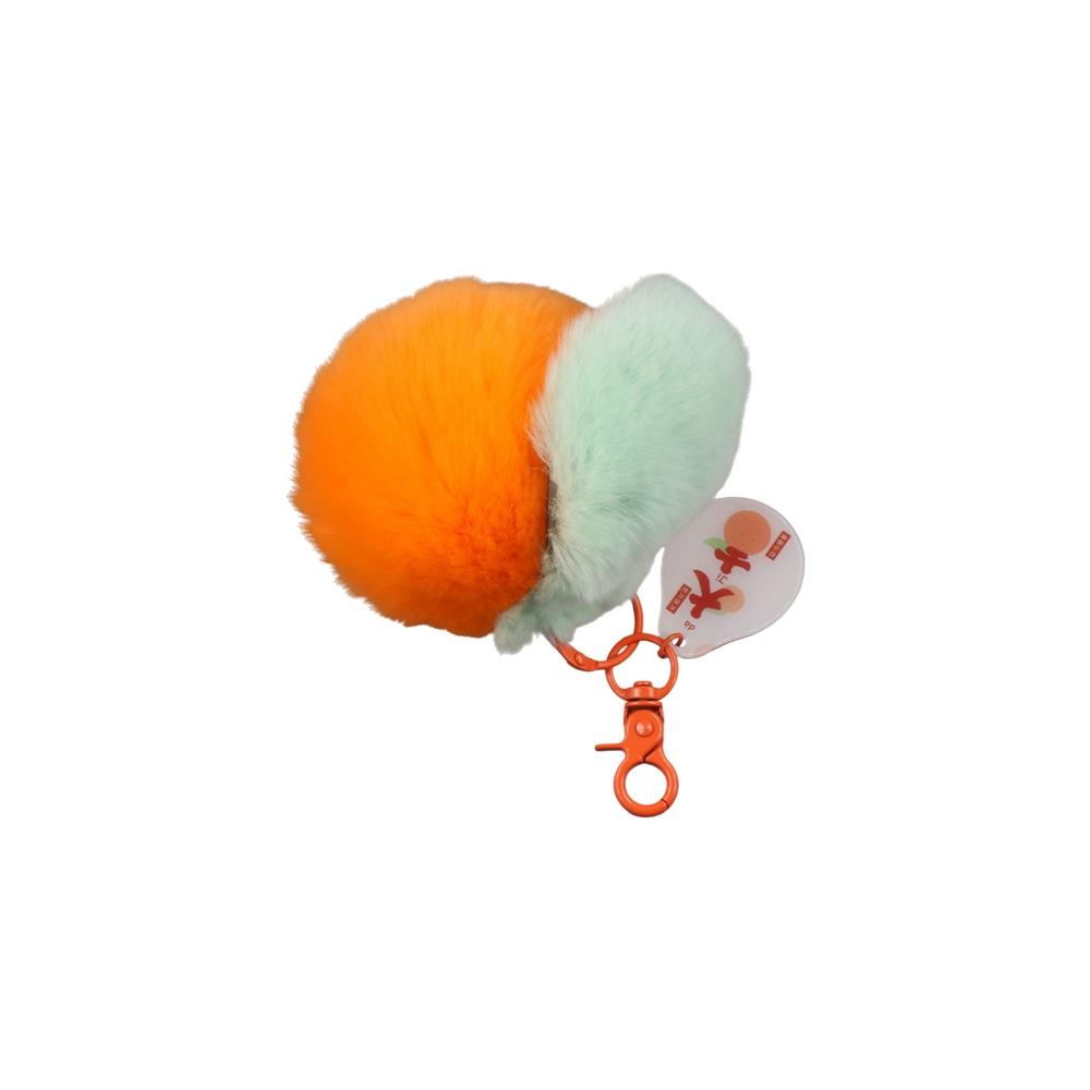 Plushies Orange Keychain Plush Fruit Orange Plush Pendant Fruit Ornaments Plush Keychain Women