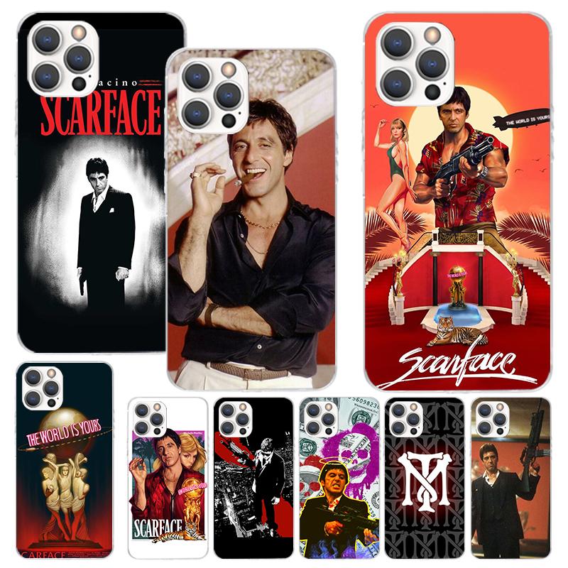 Scarface 1983 Film Al Pacino Movie Phone Case For iPhone 17 16 15 14 13 12 11 Pro Max Mini Plus Air 7 SE 8 Soft Silicone Print S