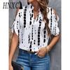 Women's Fashion Casual Summer Short Sleeve V-Neck Blouses & Shirts