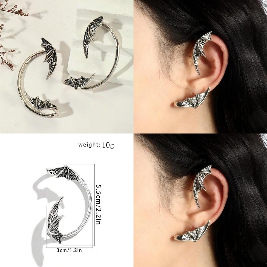 Halloween Earrings Vampire Bat Alloy Gothic Jewelry For Women