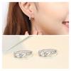 New Silver Color Temperament Heart-shaped Earrings Fashion Heart Hoop Earrings Wild Earrings ARI