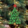 The Naughty Tree Christmas Ornament Humorous 2D Acrylic Green Tree Shaped Hanging Decor Funny