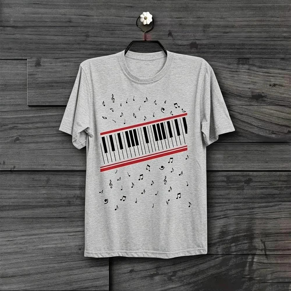 Michael Jackson Movie MJ Beat It Piano Printed T Shirt Casual Cotton Oversized Unisex Unisex Y2k Casual HighQuality Streetwear Tees