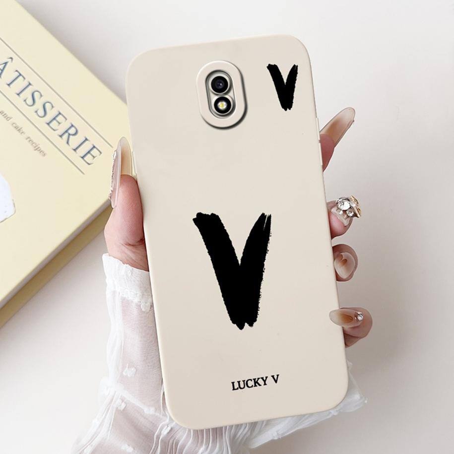 For Samsung Galaxy J7 2017 Case J730F Cover Lucky Letters Soft Silicone Protective Cover For Samsung J3 J5 Pro 2017 J7Pro Bumper