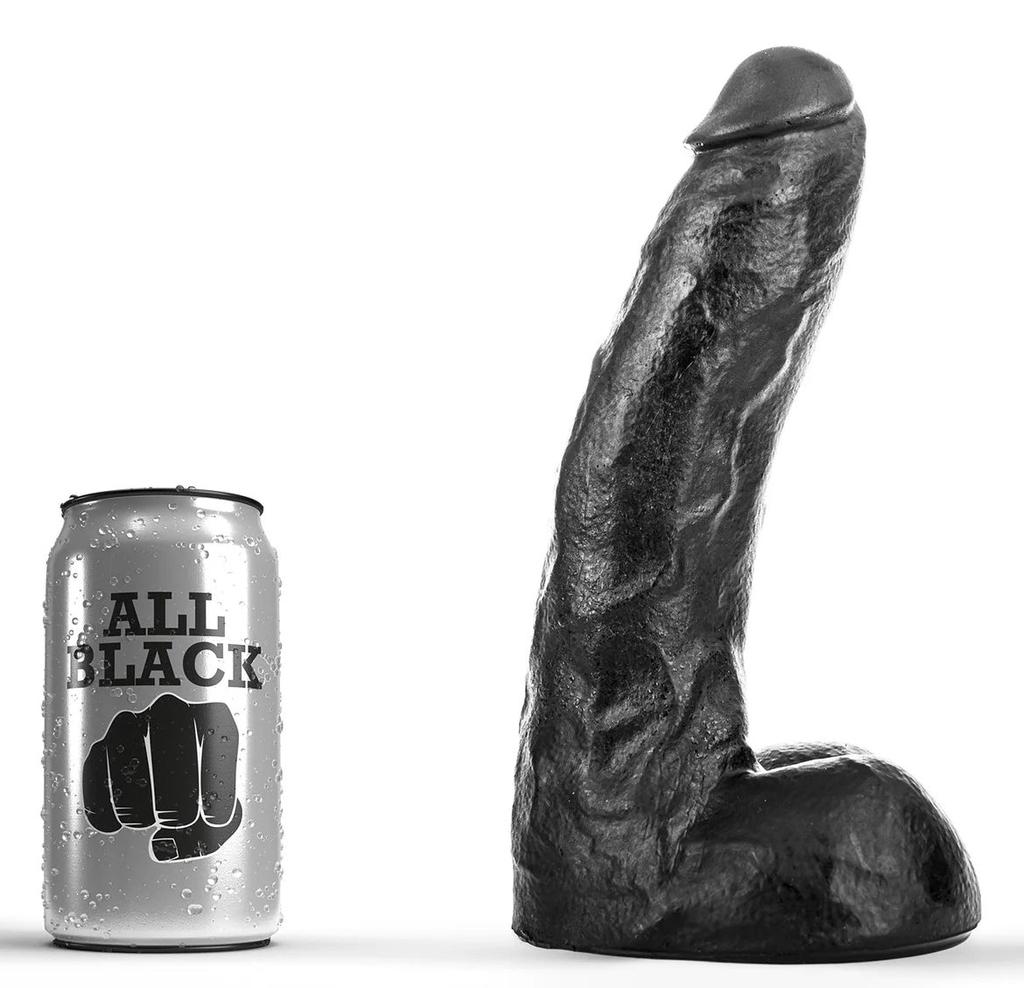 Dildo AB63 Chris All Black 19 X 5.5cm - All Black - Black Dildos