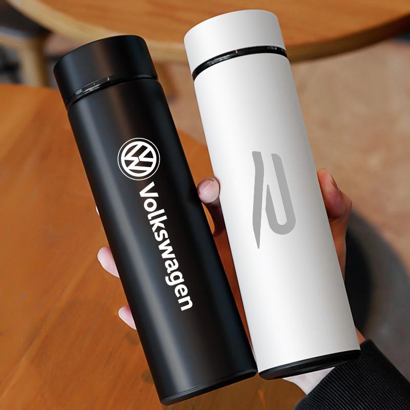 500ML Car Vacuum Cup 304 Stainless Steel Thermos Flask For VW GTI Polo Golf Passat Tiguan Arteon Touareg CC Taigo Caddy Jetta ze6