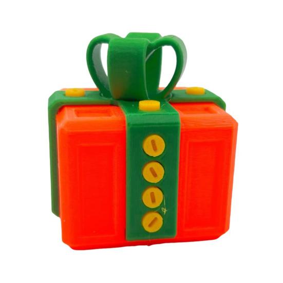 3D Printed Annoying Gift Box with Screws Colorful Square Puzzle Present Box Prank Case Home Office Bookshelf Desktop Decoration Ornament
