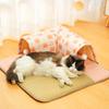 New Summer L-shaped Cat Cave Dog Sleeping Mat Double Opening Cat Tunnel Mat Closed Cat Nest Play and Sleep All In One