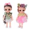 2 шт. EN71 BJD кукла 6.7 дюймов вращающиеся суставы великолепная одежда модная кукла нарядная для возраста 3+