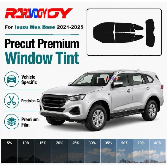 For Isuzu Mux Base -2025 RAVOOY Pre-Cut Window Tint Film Vehicle-Specific Full Kit Front & Rear Windows Precision-Cut