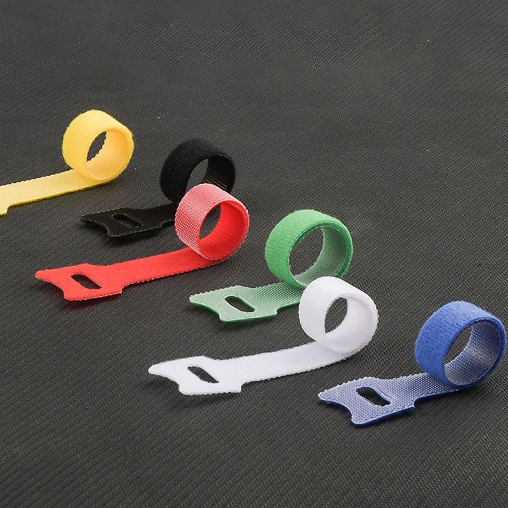 50Pcs Fastening Cable Ties Hook and Loop Nylon Rich Colors Cable Straps for House Office Man