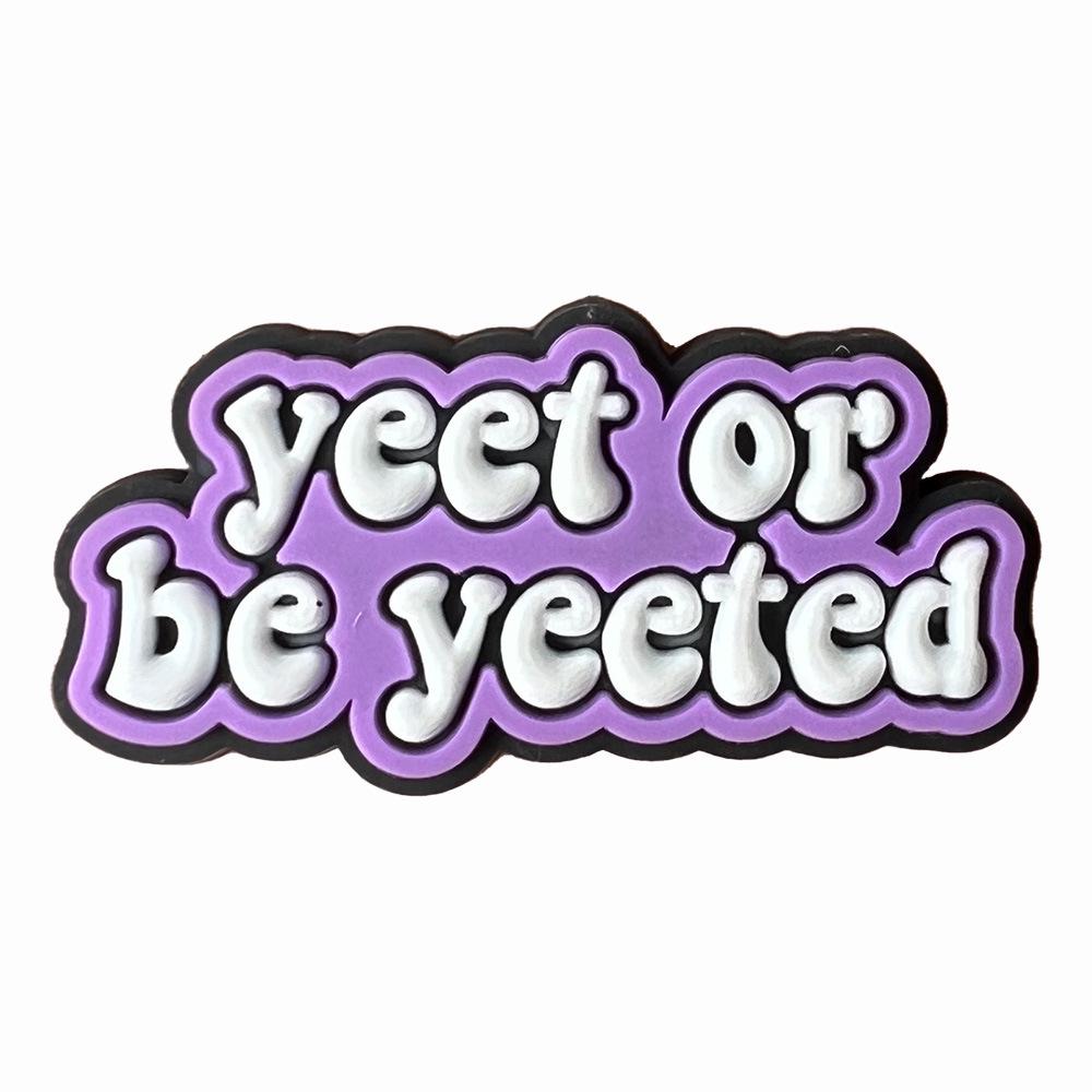 Серия фраз с буквами Мультяшные украшения для обуви-сабо: Милые ПВХ цветы и пряжки