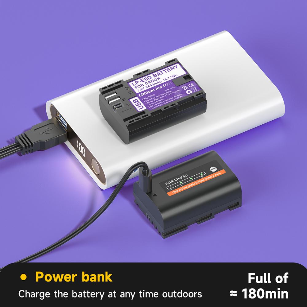 PALO LP-E6D LP E6 LPE6 LP E6N аккумулятор типа C для зарядки камер Canon 5D Mark II III 7D 60D EOS 6D 70D 80D EOS 5DS R