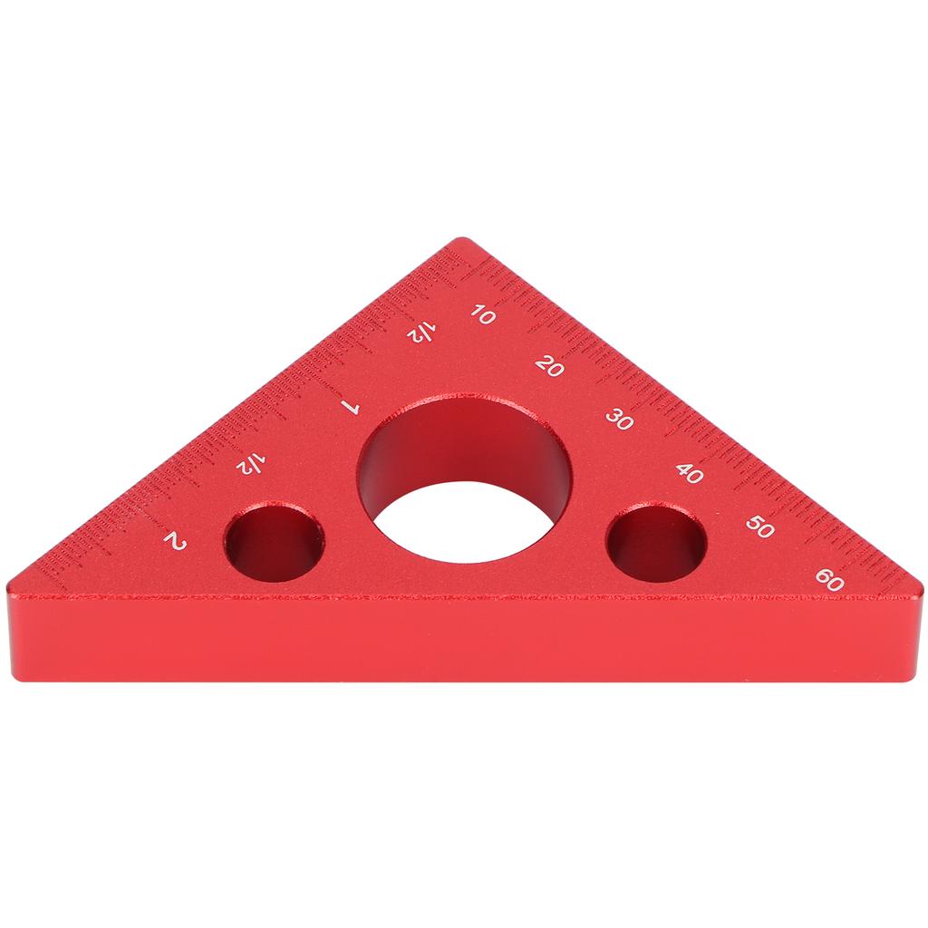 Aluminum Alloy Triangular Ruler Thicken Height Ruler DIY Woodworking Measuring Tool