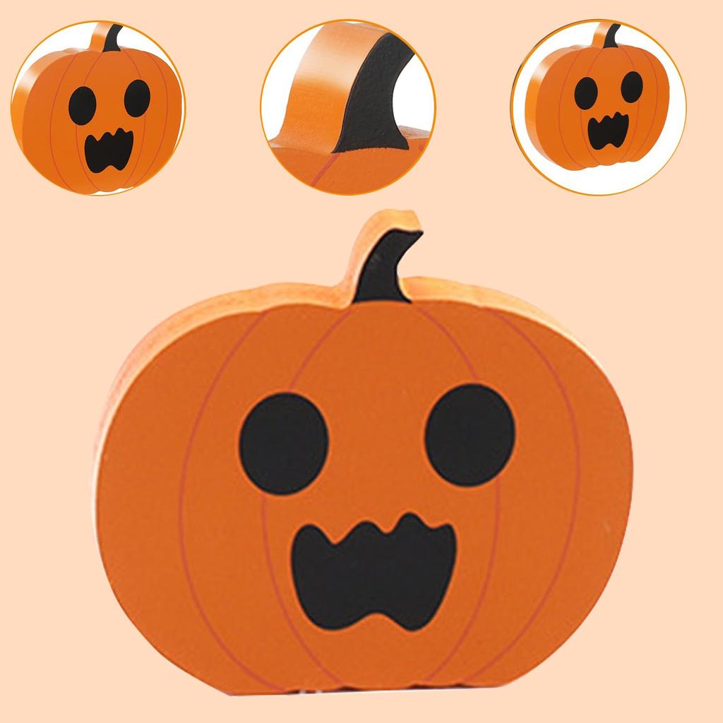 Halloween Desktop Ornaments Wooden Crafts Creative Holiday Party Decorations