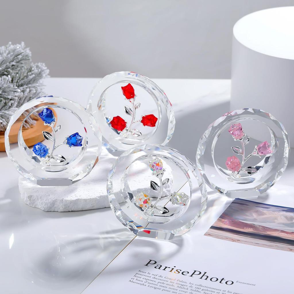 Подарок на день рождения для женщин из хрустальной розы Популярный подарок из красной розы K9, букет роз, статуэтка из роз, подарок на годовщину свадьбы, свадебный подарок, подарок на день свадьбы