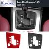 Для Alfa Romeo 159 2005- Реальная Мягкая Наклейка из Углеродного Волокна Панель Рамки Селектора Переключения Передач Автомобиля с Левым Рулем Ручная/Автоматическая Коробка Передач