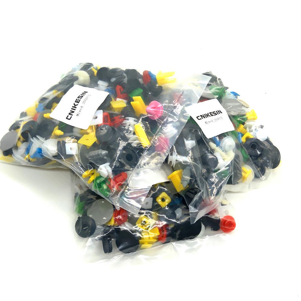 200 шт. Универсальные смешанные автомобильные крепежи, зажимы для бампера, фиксаторы, заклепки, панель двери, подкрылок, ADM