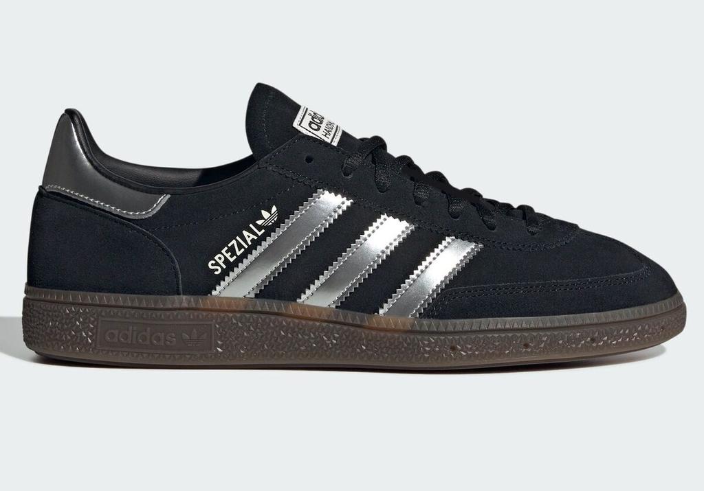 JP5356 adidas Originals Handball Spezial Черный Основной Серебристый Металлик Резина 5 (Мужской)