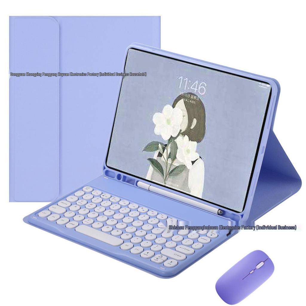 IPad 10.2 и Air 11 Круглая Bluetooth-клавиатура и Защитный чехол с подставкой и слотом для стилуса A16