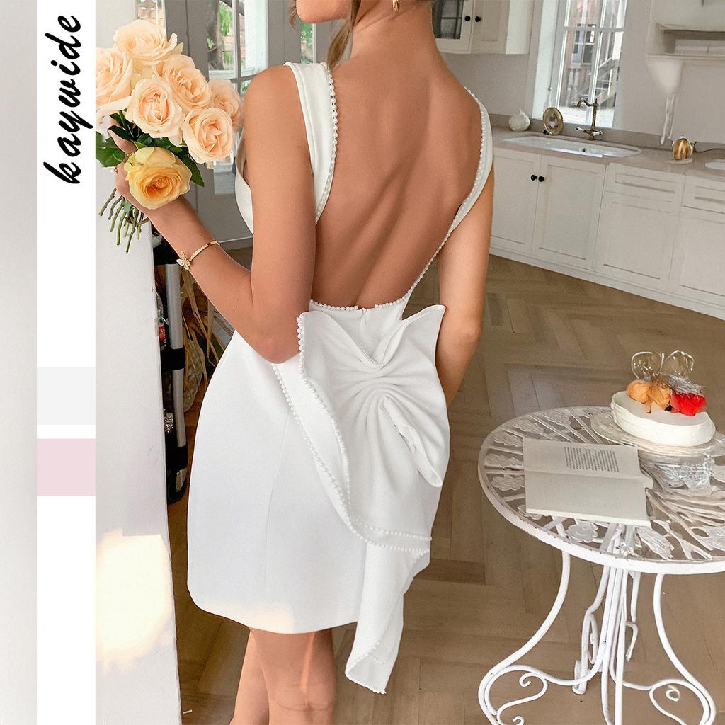 Элегантная и изысканная однотонная короткая юбка и платье без рукавов для женщин на весну и лето