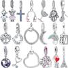 100% 925 Silver Cross Moon Iron Tower Sailboat Rainbow Dangle Charms Fit Original  Bracelet Bangle DIY Beads Jewelry Gift