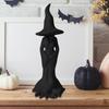 Yousheng 1/2 шт. Расписанная вручную очаровательная статуэтка ведьмы Хэллоуин корень дерева черная ведьма фигурка смола скульптура домашнее украшение для праздничной вечеринки орнамент