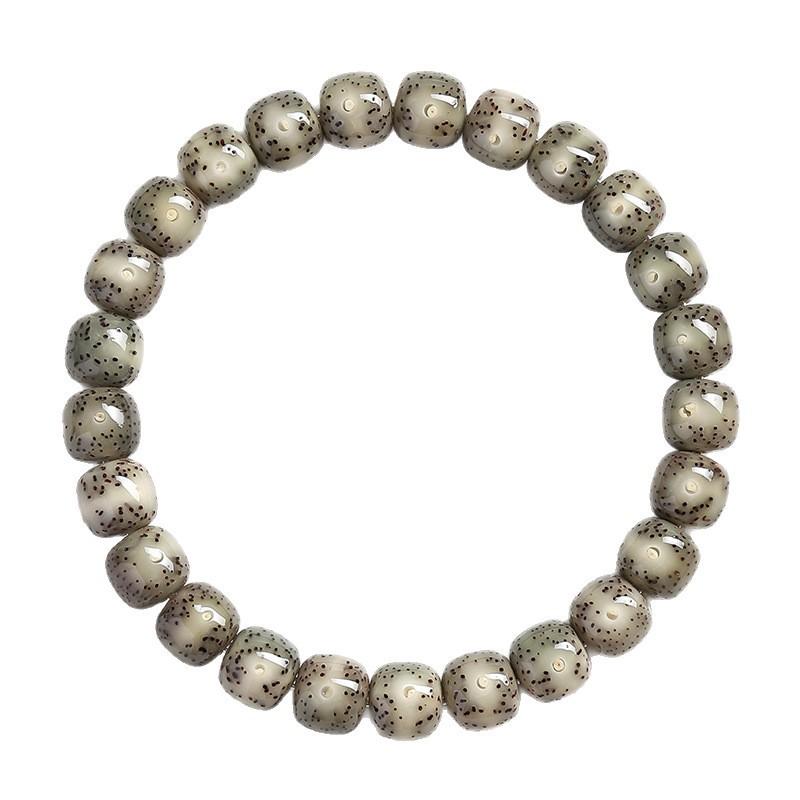 Green Shade Bodhi Seed Bracelet High-Polish Star Moon Bead Men Women Jewelry