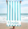 Striped Beach Towels Custom Name Beach Towel 3d Printed Microfiber Beach Towel Water Absorbing Personalized Bath Towel