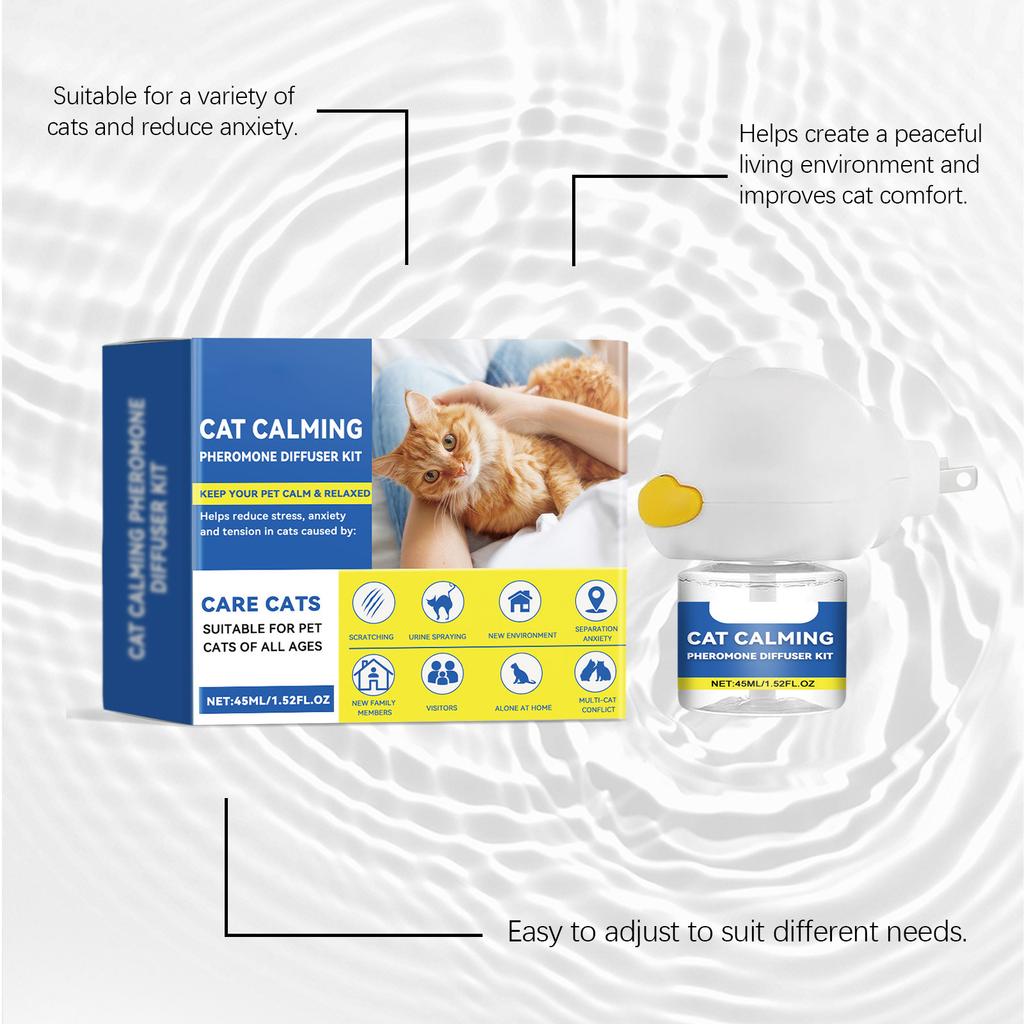Успокаивающий набор диффузор для питомцев, раздражительность в период течки, успокаивающая жидкость, конфликт между несколькими кошками, царапанье 45 мл