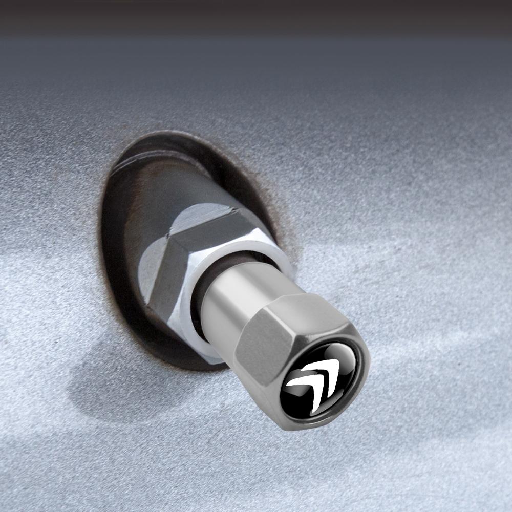 4pcs Car Metal Badge Wheel Tire Valve Caps Stem Cover For Citroen C1 C2 C3 VTS C4 Saxo C4L C5 C6 C8 Xsara Picasso C-ELYSEE DS