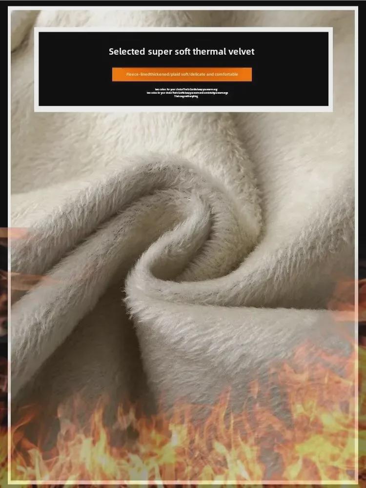 2024 Мужской бархатный комбинезон в американском стиле на осень/зиму: Универсальные, свободные, теплые, повседневные брюки