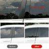6Pcs Gloss Black Pillar Post Fit For Kia K3 Forte Sedan      Window Sticker Cover Door Side Trim Decor Kit