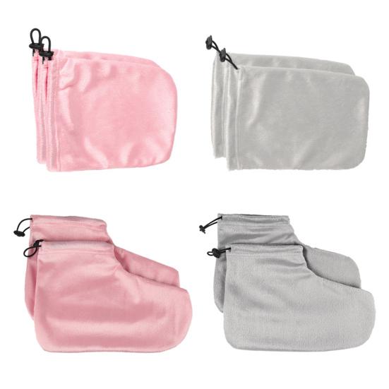 1 комплект парафиновых перчаток, ботиночек, регулируемых по высоте, переносных, для ванны с воском, варежки, зимние, термальные, для спа, варежки для ног из парафина