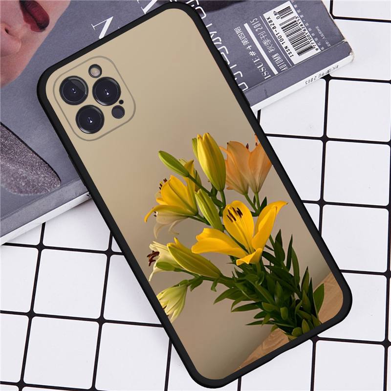 Чехол для телефона с цветами лилии для iPhone 14 11 12 13 Mini Pro Max 8 7 6 6S Plus X SE 2020 XR XS Funda Case