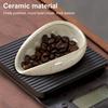 Coffee Dosing Cup Barista Tools Utensil Portable Coffee Spoon for Home Cafe Buffet Hotel Office Ceramic Coffee Bean Weighing Dish