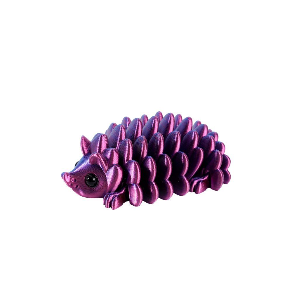 2Pcs Pinecone Colorful Hedgehog Figurine 3D Printed Animal Ornament  Desk Decor