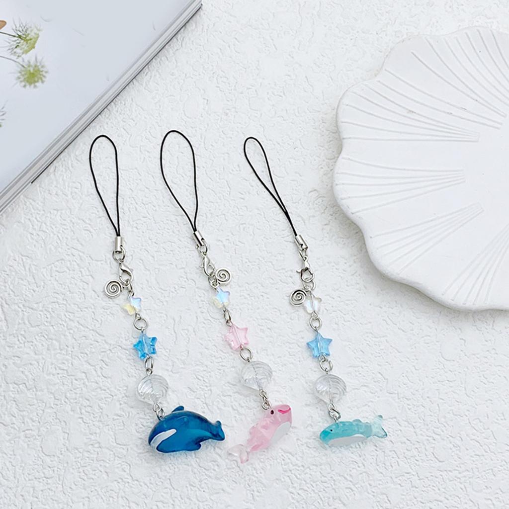 Подвеска-кулон в виде морской звезды и ракушки, милая цепочка для телефона, ремешок, подвесное украшение, брелок, ланьярд, маленький подарок для женщин и девушек