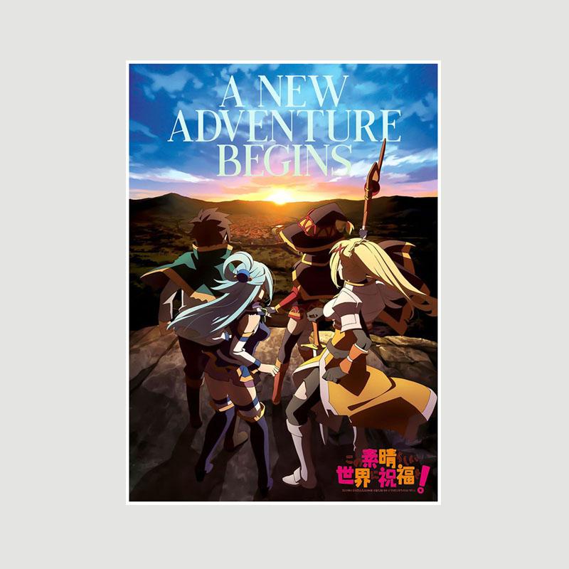 Vintage Anime KonoSuba Megumin White Paper Posters and Prints Bedroom Bar Cafe Decoration Mural  Retro Wall Art Painting Home Decor