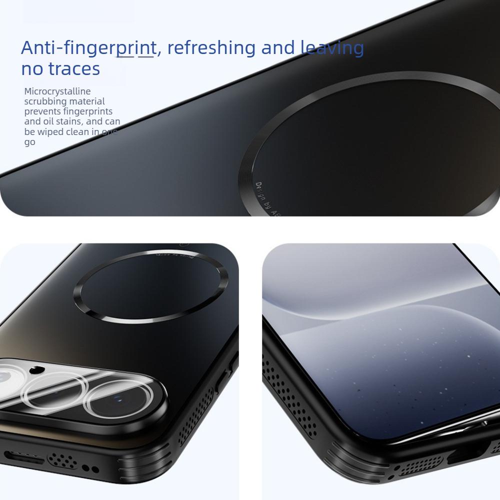 For Huawei Magic 8 Pro Magnetic Moblie Phone Case, for Honor 500 Pro Magic7 Heat Dissipation Fine Hole Lens Bumper TPU+PC Cover