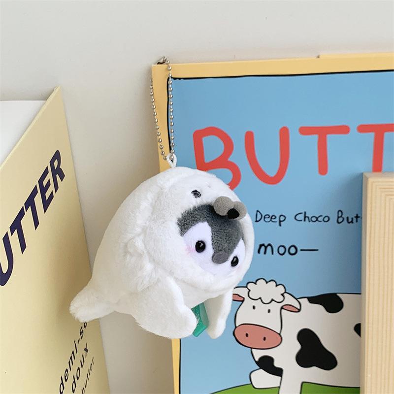 Милый плюшевый пингвин-дракон, сумка-брелок, подвеска, кошелек для монет, плюшевая подвеска для ключей автомобиля