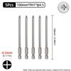 100mm Cross Head Screwdriver Bit Magnetic PH1 PH2 Phillips Screw Driver Bits 1/4” Hex Shank S2 Alloy Steel Electric Hand Tools