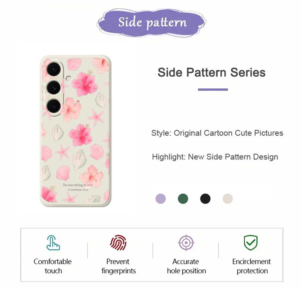 Чехол-накладка для Samsung Galaxy S25 FE с принтом в виде цветущего персика, с прямыми краями, из ТПУ, задняя крышка для телефона