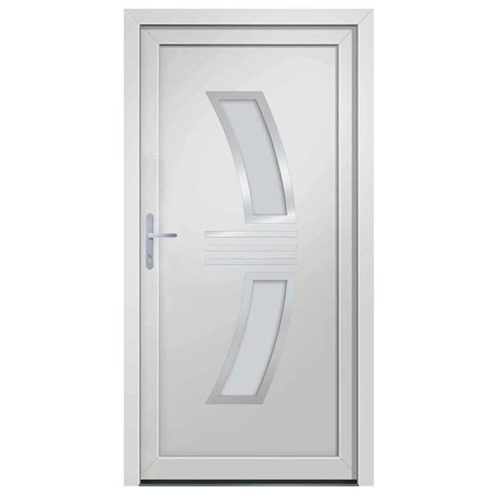 VidaXL Front Door White 108x208 Cm PVC 3187925