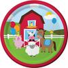 Paper Farm Animals Lunch Disposable Plates (Pack of 8)