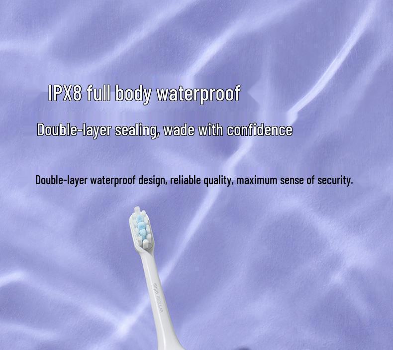 Звуковая зубная щетка Mijia T302: Водонепроницаемая, Индукционная зарядка с 4 насадками-щетками, Идеально подходит для студентов.