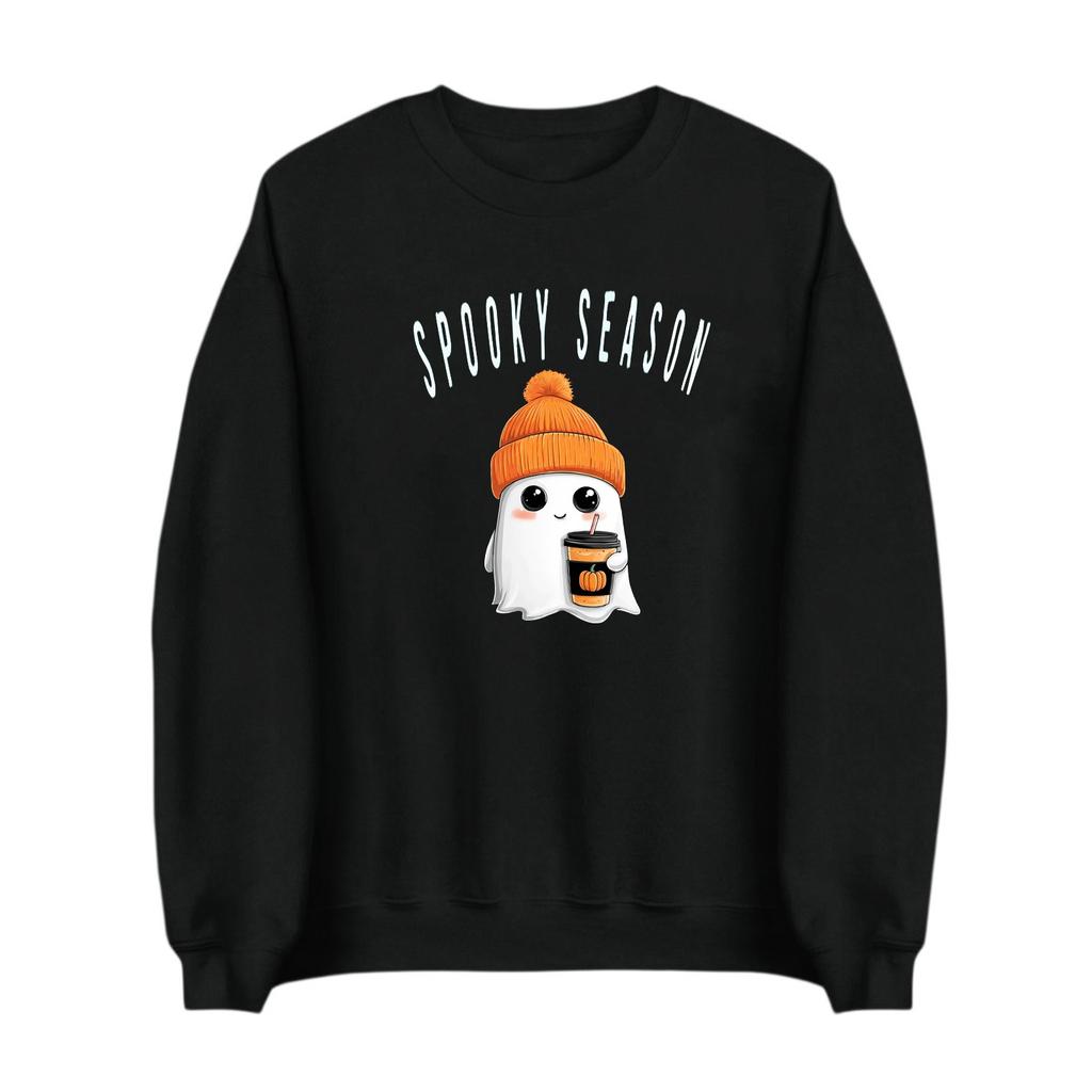 Женская мода повседневный принт повседневный длинный рукав круглый вырез толстовка топ