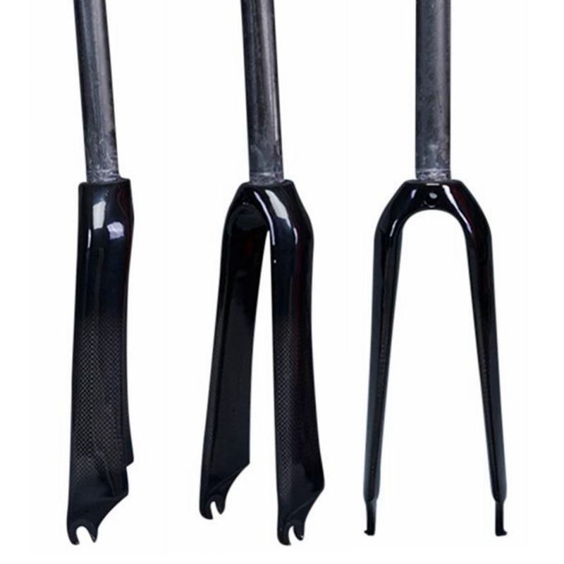 Carbon Fiber Fork Bike Folding BMX Bicycle Front Fork Parts V Brake 14 16 18 20 22"inch Axle width 74mm or 100mm