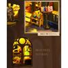 Moin Moin 1/24 Scale Dollhouse Miniature DIY Kit Set: Magic City [English Instructions Included] Magic Castle, Cat, Black Shop, Hotel | LED Light + Ac