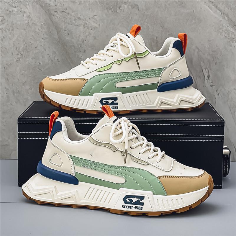 Chunky Sneaker Men Designer Retro Running Shoe Fashion Casual Leather Breathable Height Increased Platform Shoes